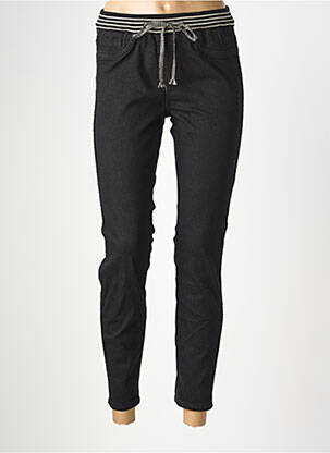 Pantalon slim talie elastică mărime normală negru MAISON ONADO femeie
