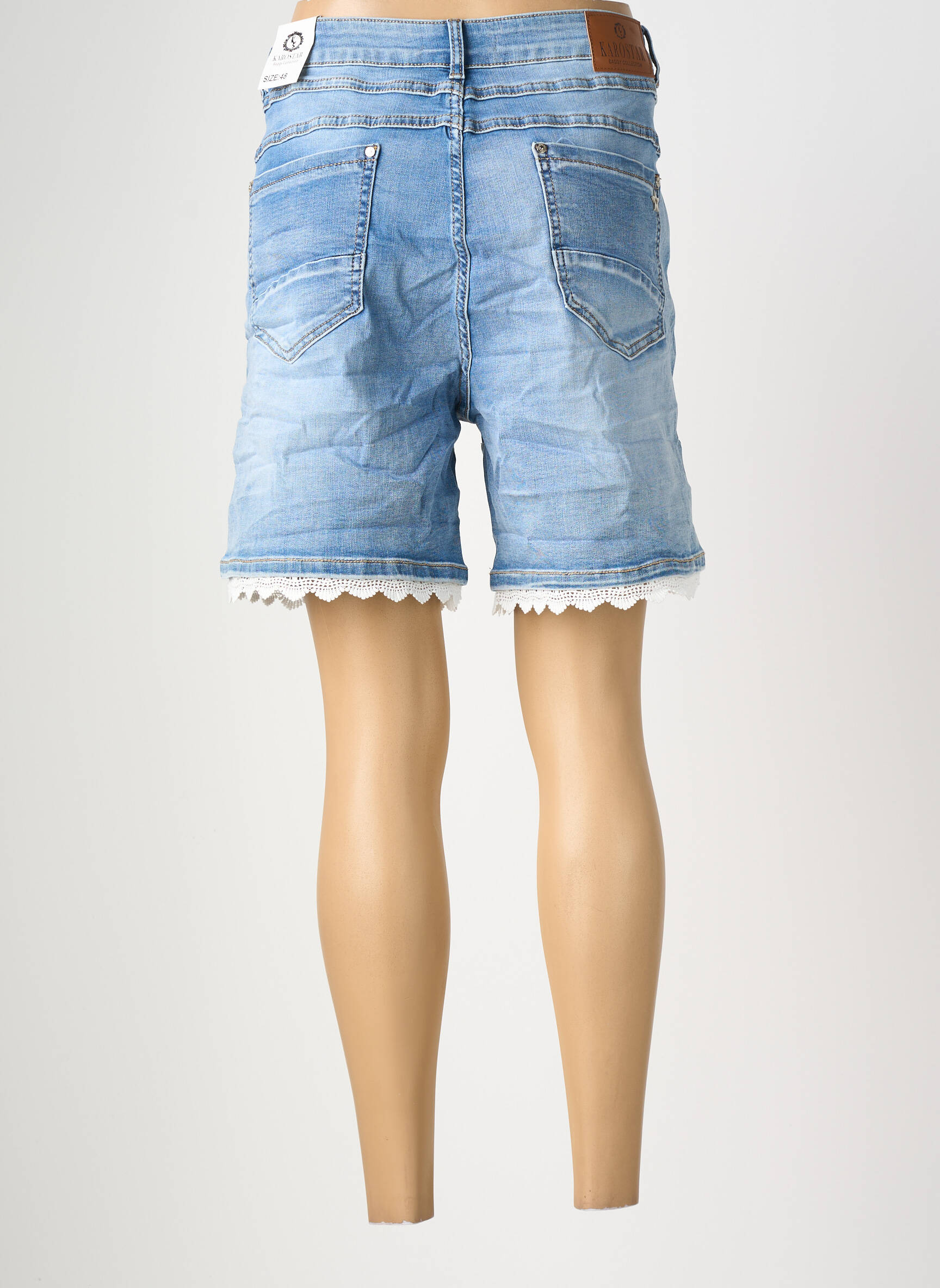 Șort țesătură denim mărime normală albastru KAROSTAR femeie
