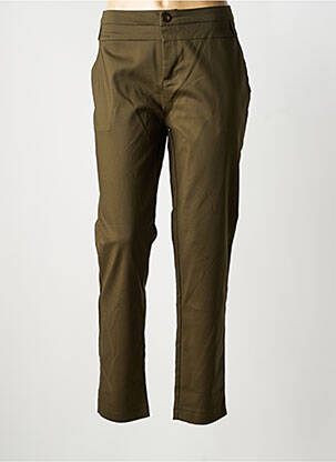 Pantalon drept elasticitate mărime normală verde CHIC & JEUNE femeie