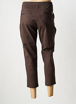 Pantalon 7/8 închidere cu fermoar sub clapetă cu nasturi mărime normală maro CHIC & JEUNE femeie