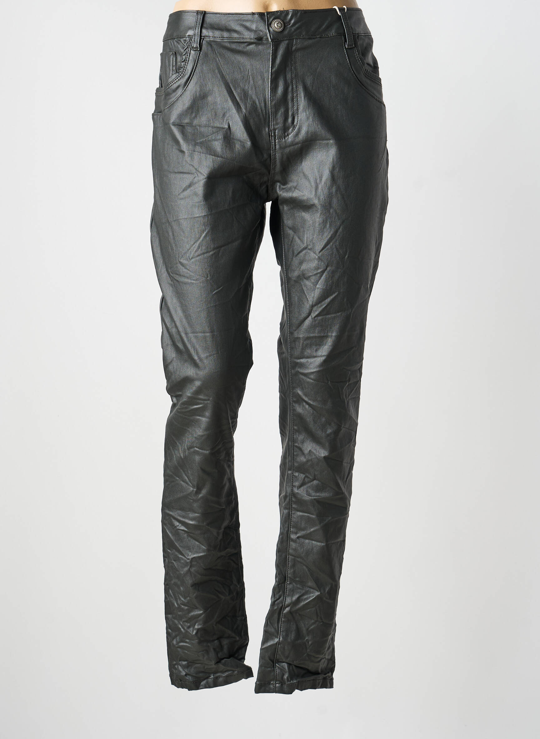 Pantalon drept elasticitate mărime normală negru KAROSTAR femeie