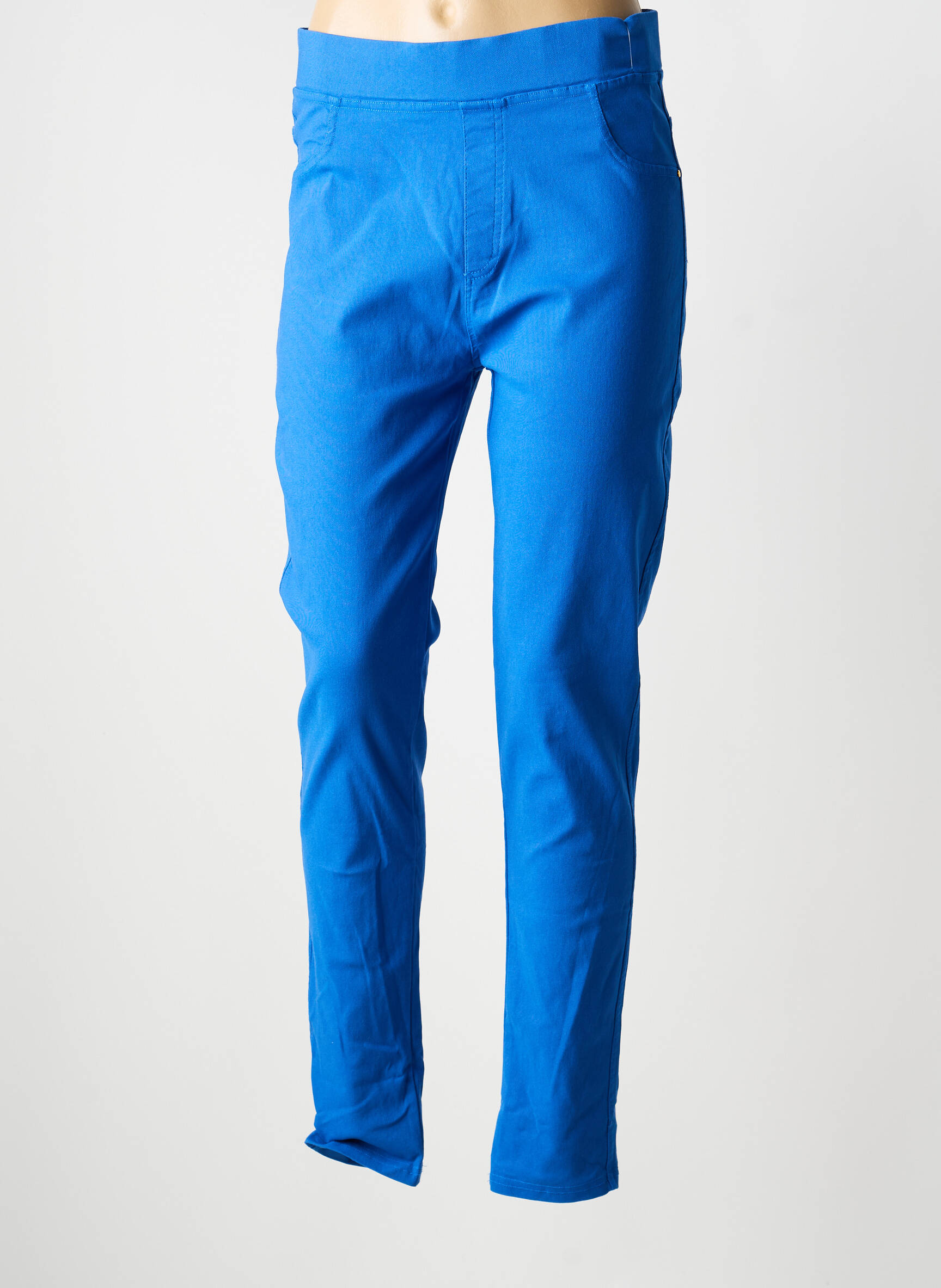 Pantalon slim talie înaltă talie înaltă albastru CHRISTY femeie