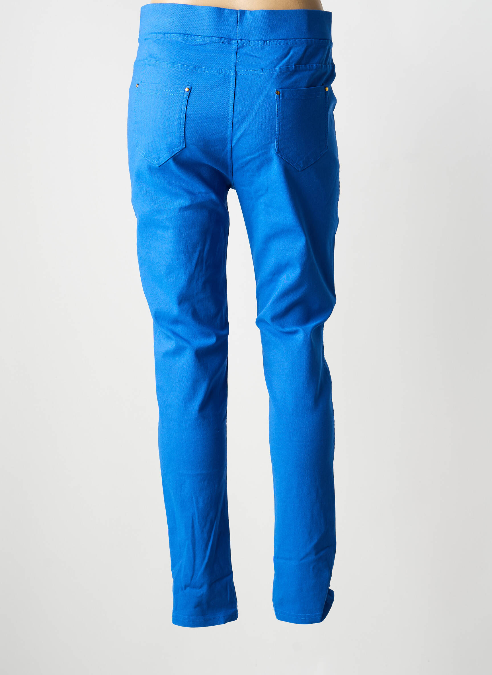 Pantalon slim talie înaltă talie înaltă albastru CHRISTY femeie