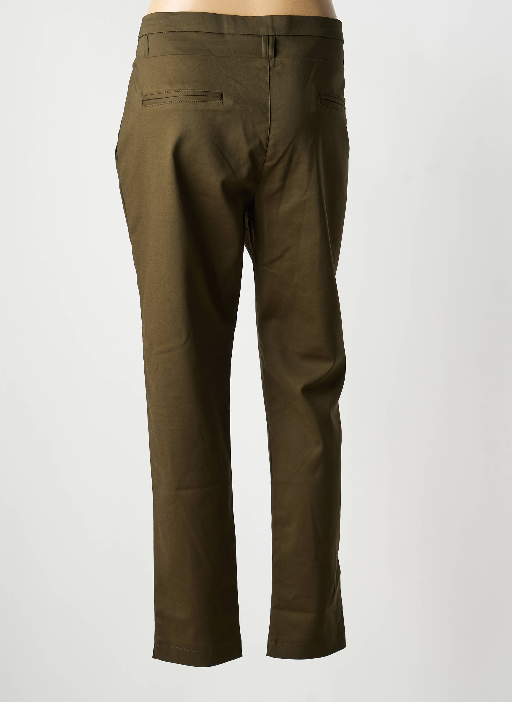 Pantalon drept elasticitate mărime normală verde CHIC & JEUNE femeie