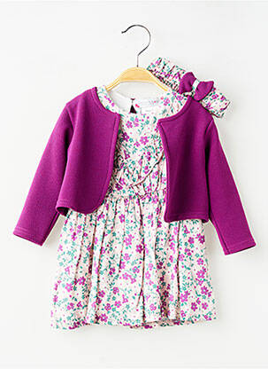 Set rochie croială cambrată violet P'TIT MÔME fată