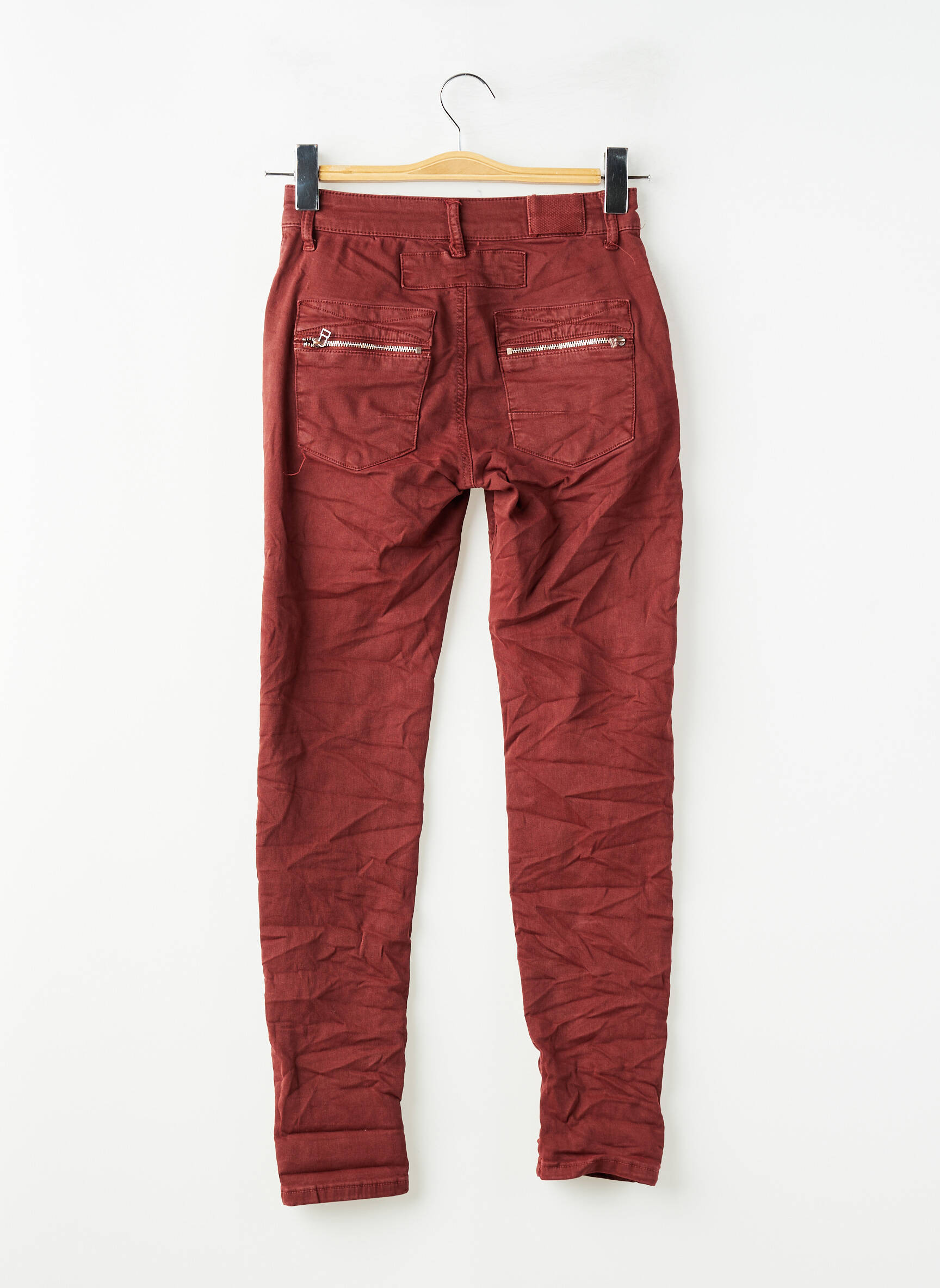 Pantalon slim elasticitate mărime normală roșu MELLY & CO femeie