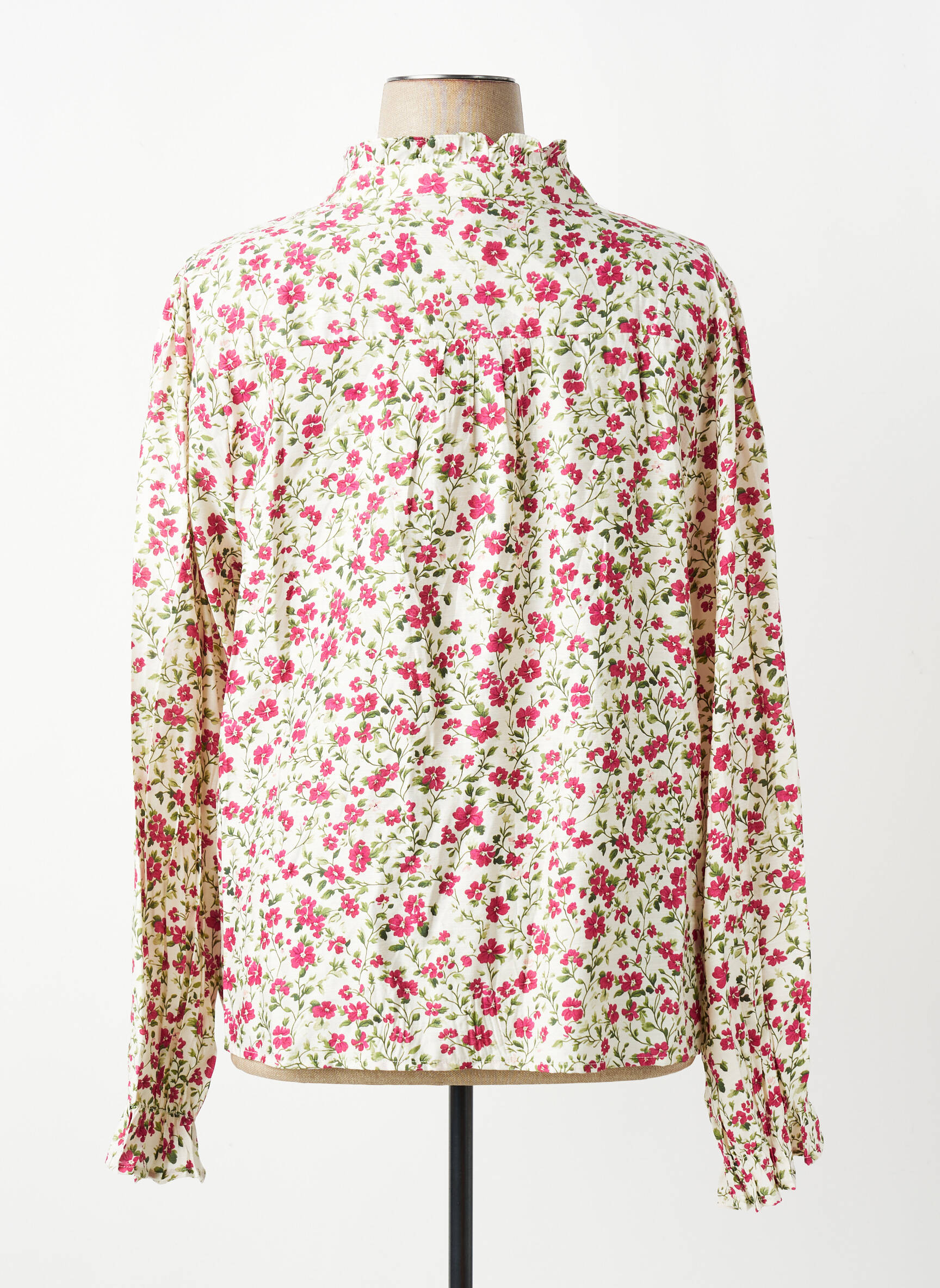 Cămașă imprimeu floral mâneci lungi bej IKOONE&BIANKA femeie
