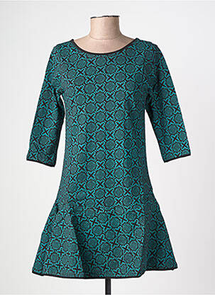 Rochie scurtă mâneci 3/4 mâneci 3/4 albastru BAMBOO'S femeie