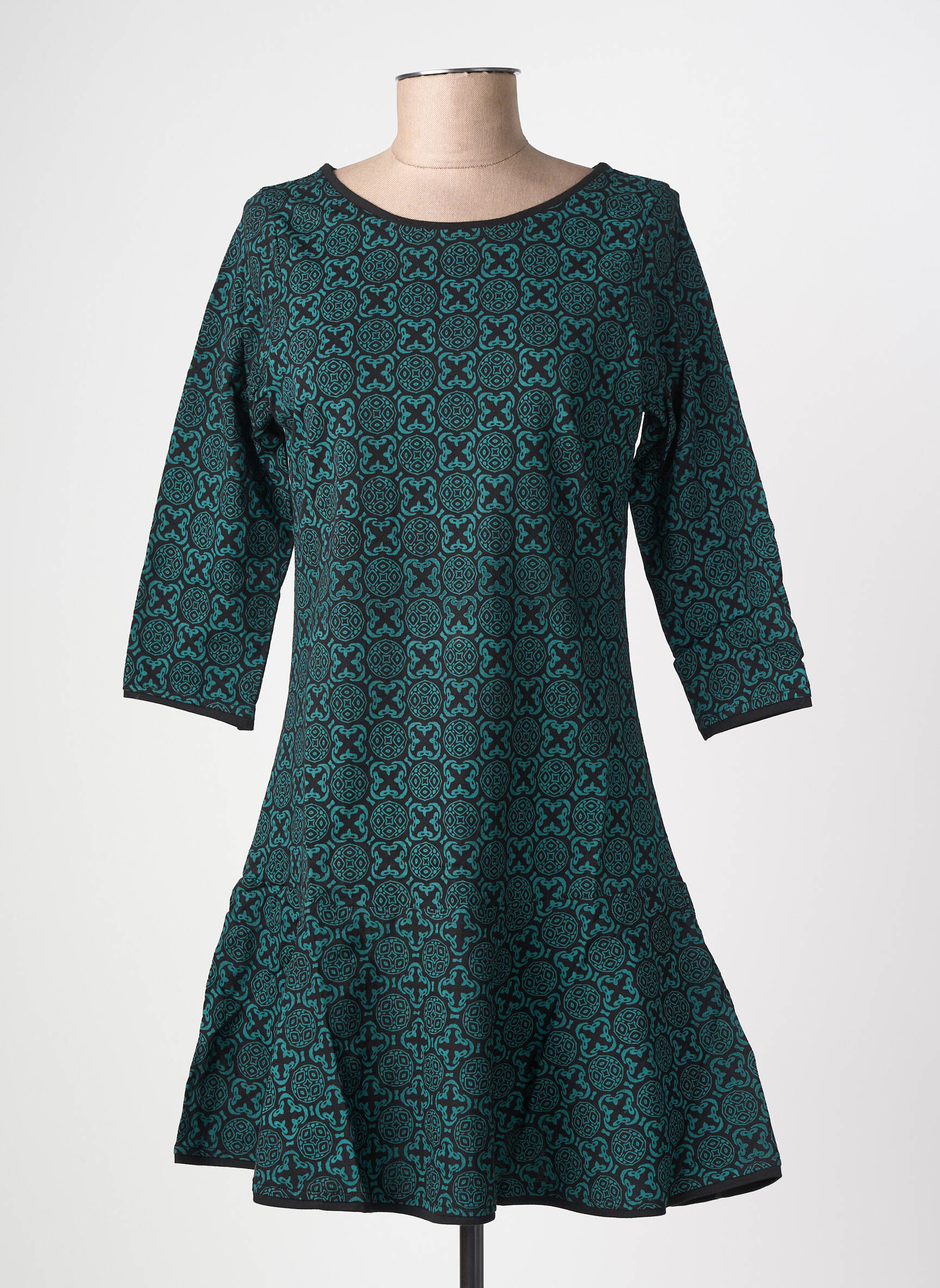 Rochie scurtă mâneci 3/4 mâneci 3/4 albastru BAMBOO'S femeie