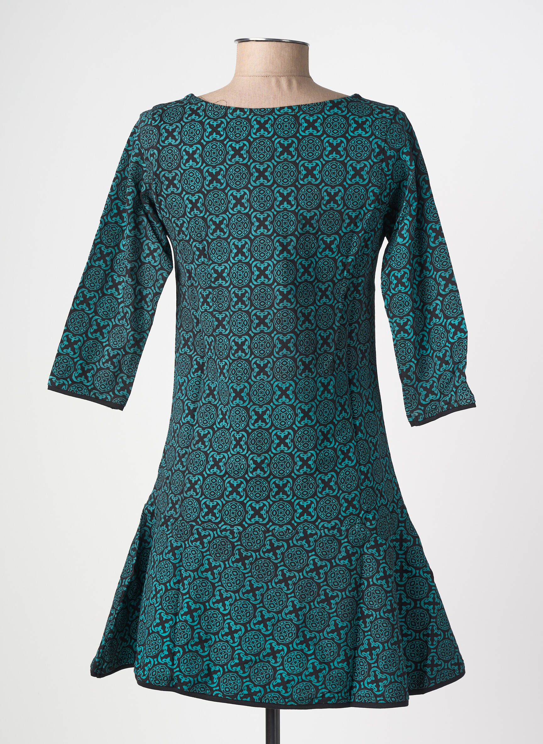 Rochie scurtă mâneci 3/4 mâneci 3/4 albastru BAMBOO'S femeie