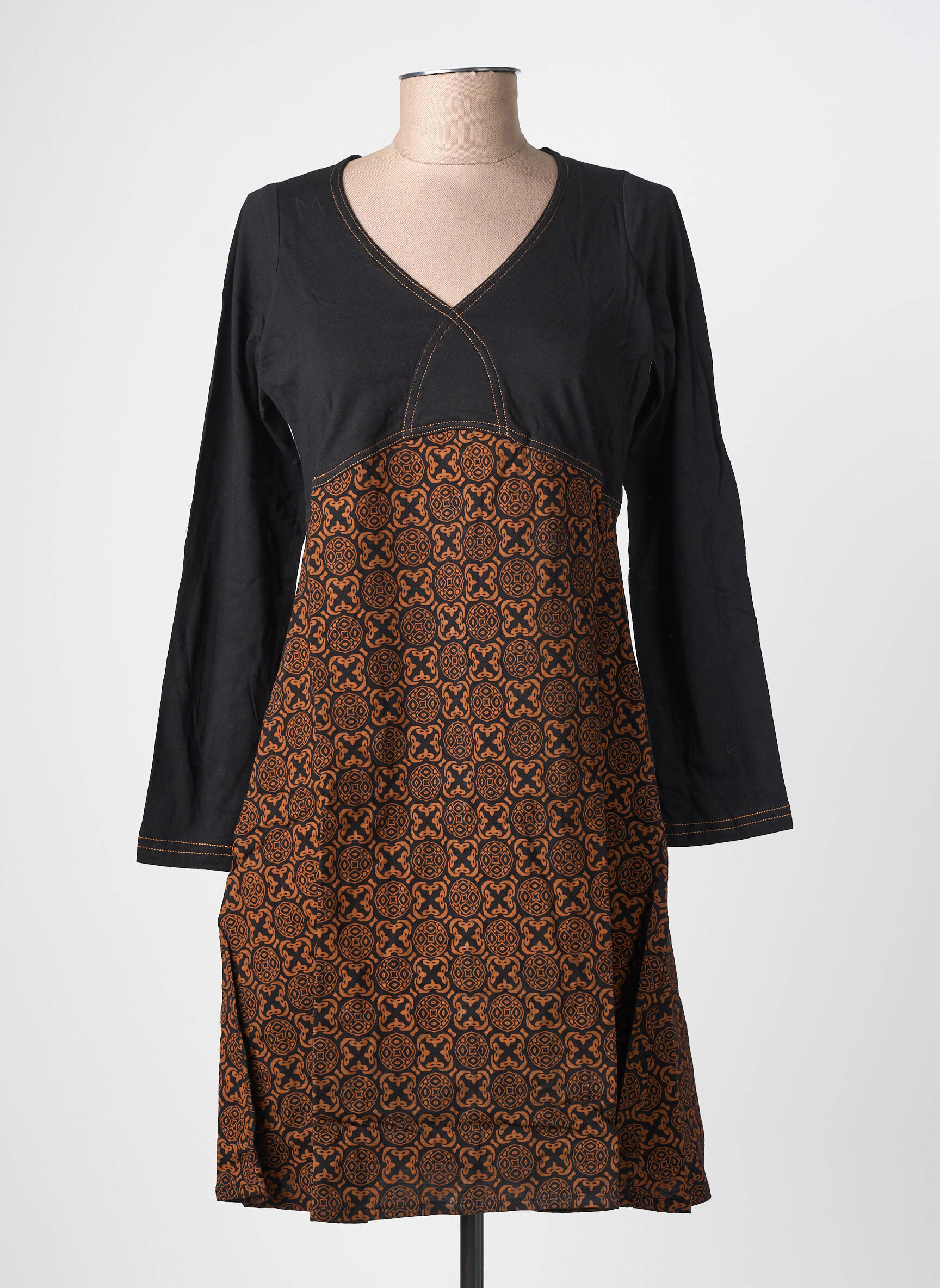 Rochie scurtă mâneci lungi mâneci lungi negru BAMBOO'S femeie