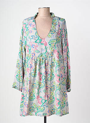 Rochie midi imprimeu fantezie mâneci lungi gri SINOE BY BAMBOO'S femeie
