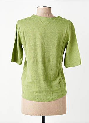 Tricou guler în v mâneci scurte verde YERSE femeie