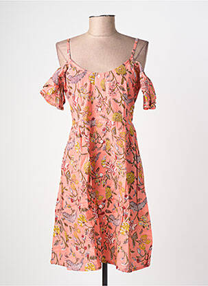 Rochie scurtă mâneci scurte mâneci scurte portocalie SINOE BY BAMBOO'S femeie