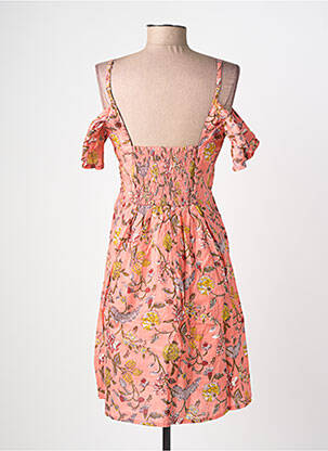 Rochie scurtă mâneci scurte mâneci scurte portocalie SINOE BY BAMBOO'S femeie