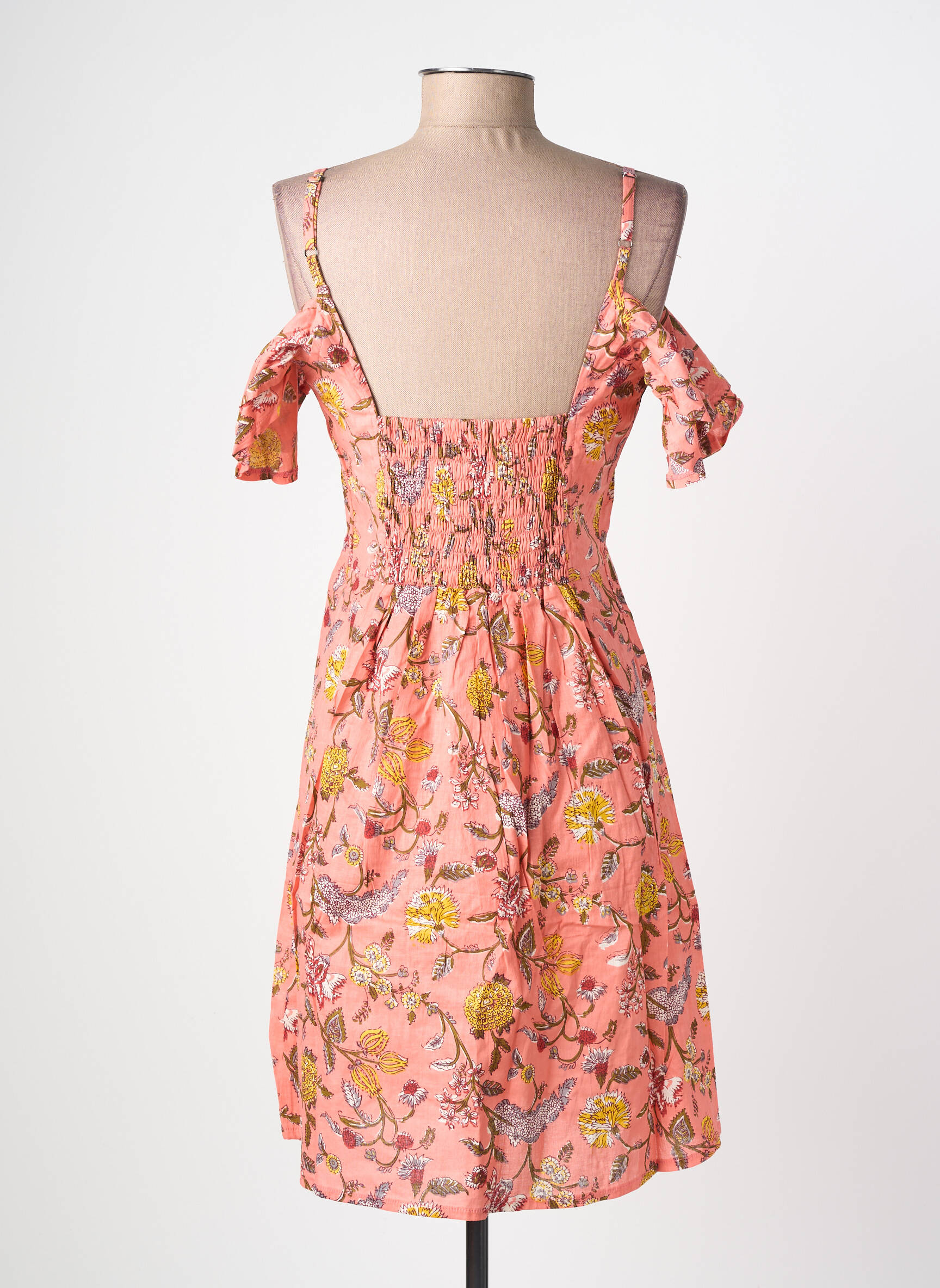 Rochie scurtă mâneci scurte mâneci scurte portocalie SINOE BY BAMBOO'S femeie