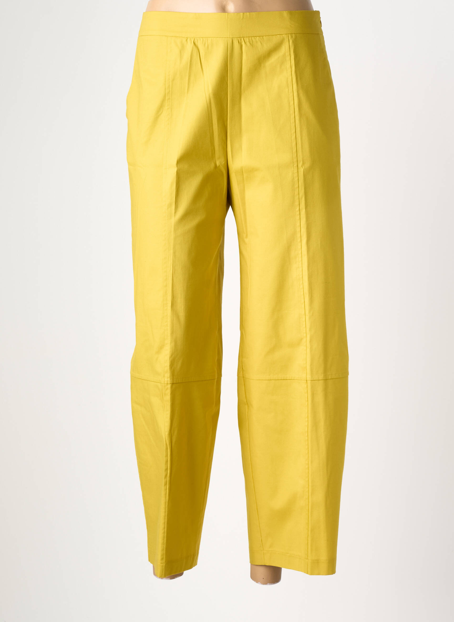 Pantalon 7/8 talie înaltă talie înaltă verde MARIA BELLENTANI femeie