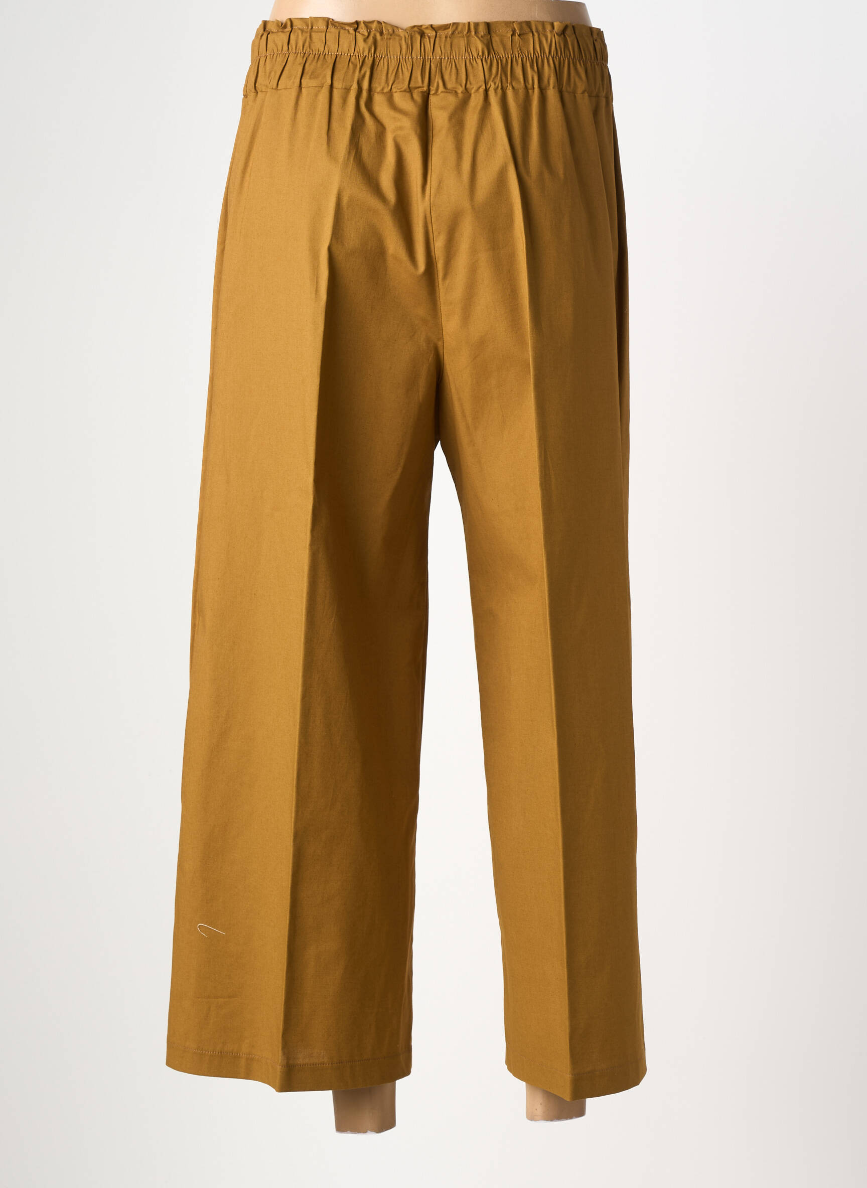 Pantalon 7/8 țesătură poplin mărime normală maro MARIA BELLENTANI femeie