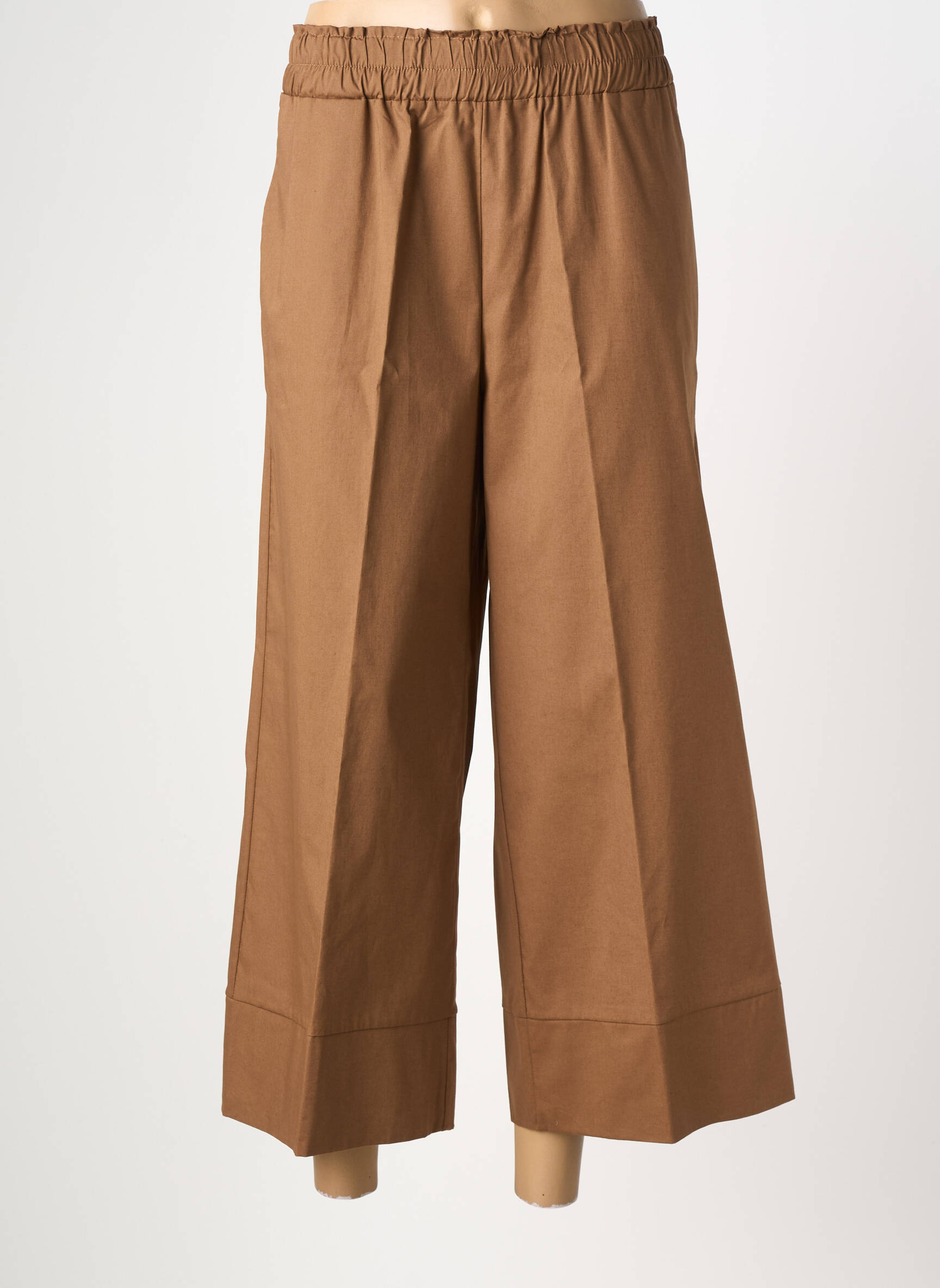 Pantalon 7/8 talie înaltă talie înaltă maro MARIA BELLENTANI femeie