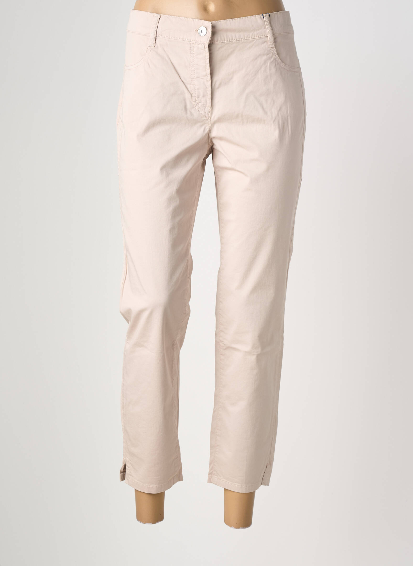 Pantalon 7/8 țesătură poplin mărime normală bej GARDEUR femeie