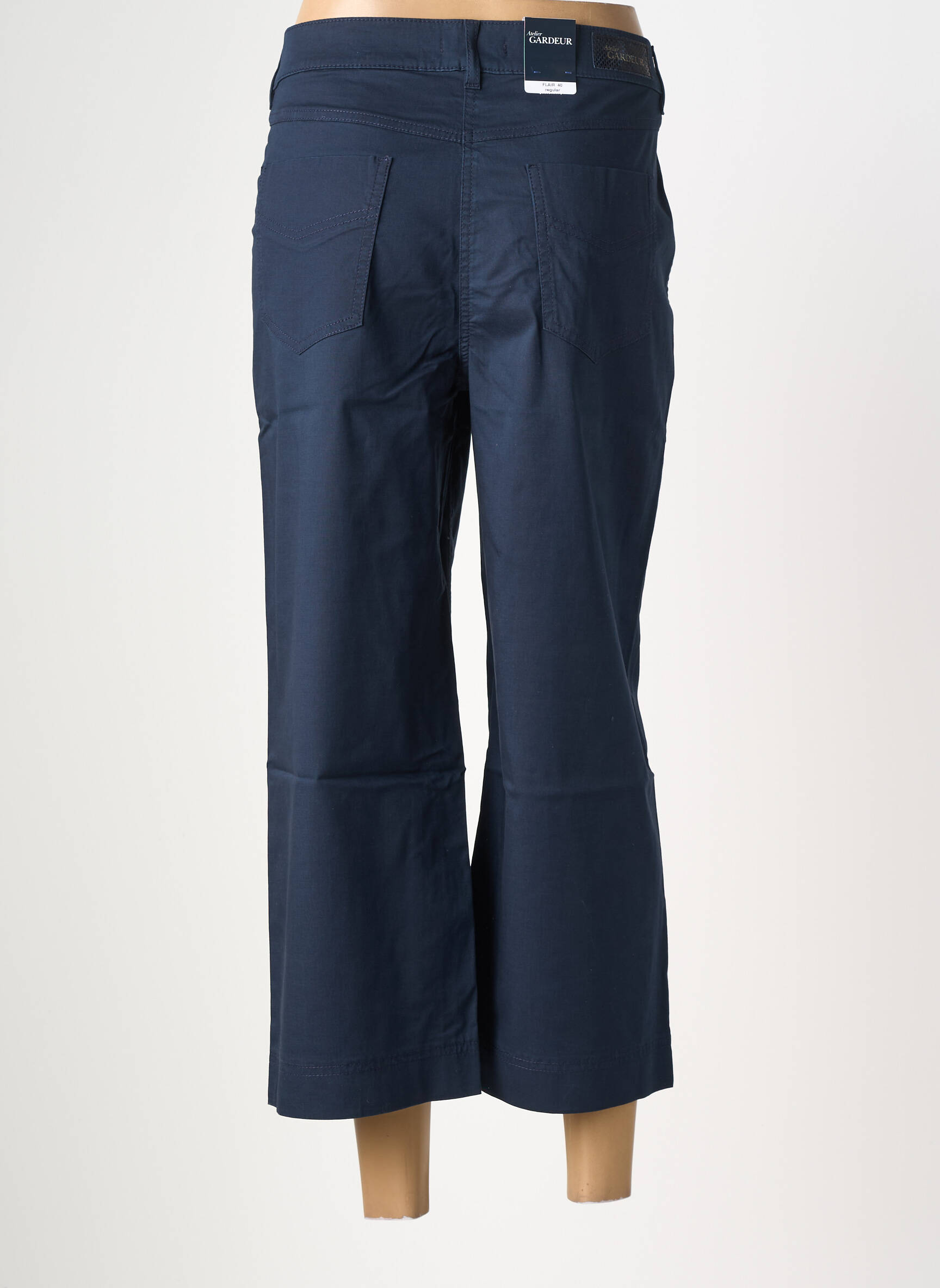 Pantalon 7/8 elasticitate mărime normală albastru GARDEUR femeie