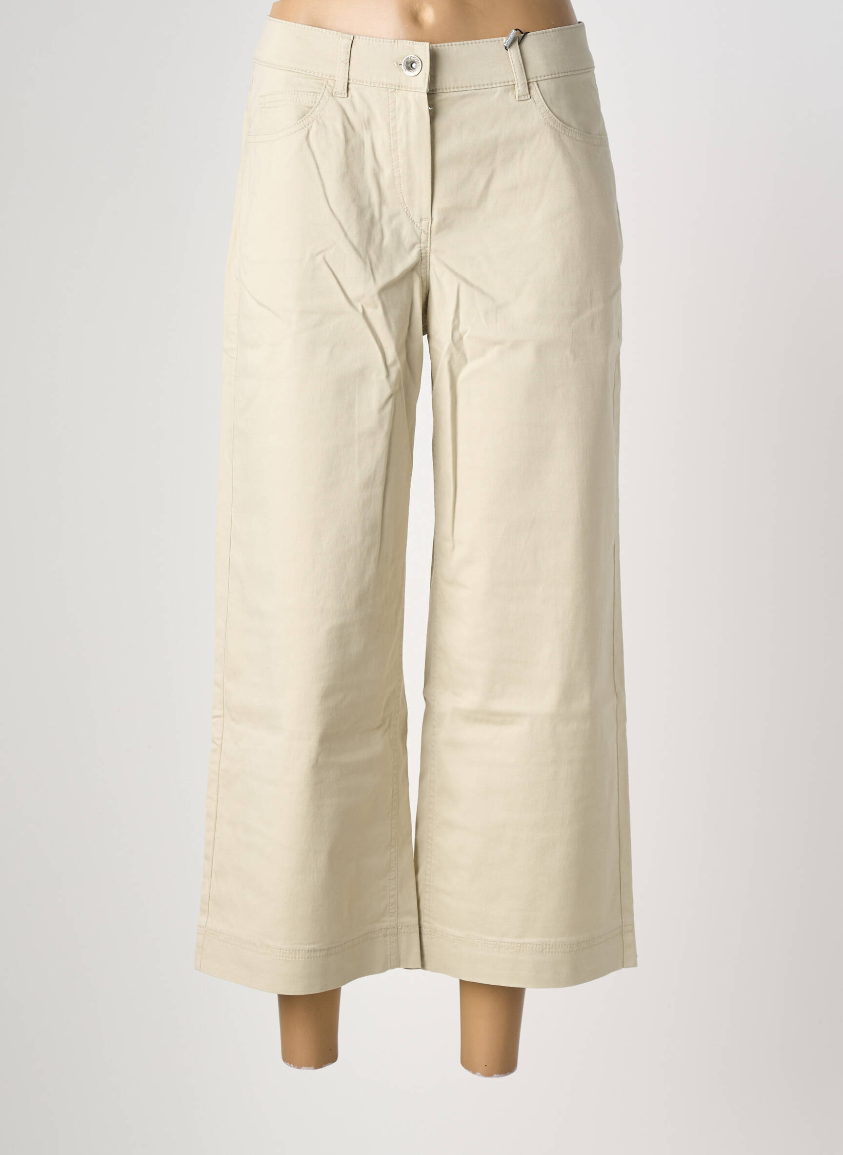 Pantalon 7/8 elasticitate mărime normală bej GARDEUR femeie