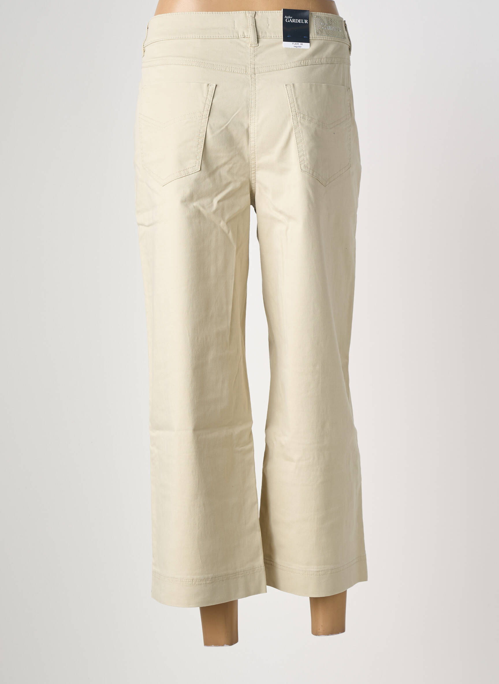 Pantalon 7/8 elasticitate mărime normală bej GARDEUR femeie