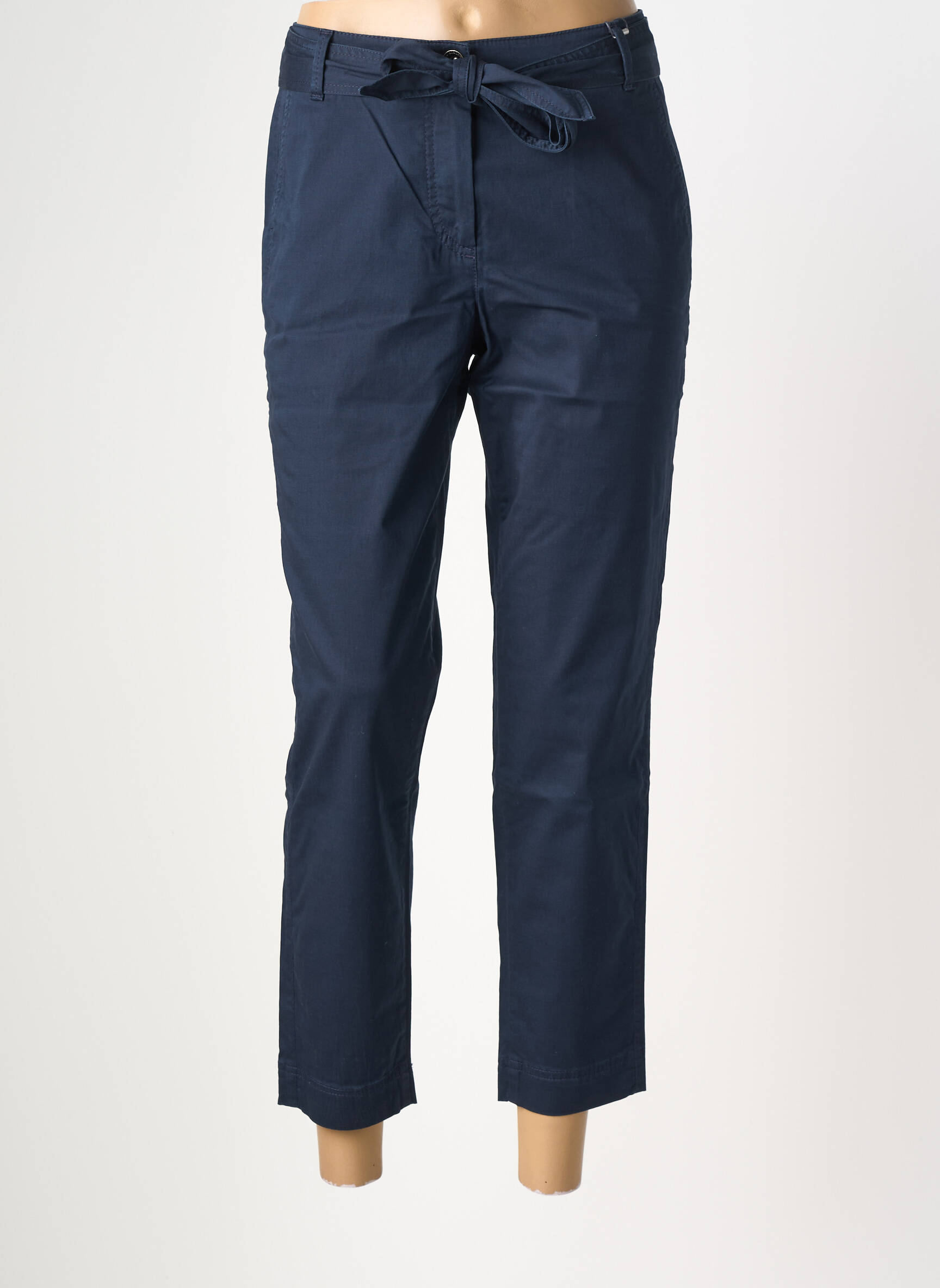 Pantalon 7/8 talie cu cleme mărime normală albastru ATELIER GARDEUR femeie