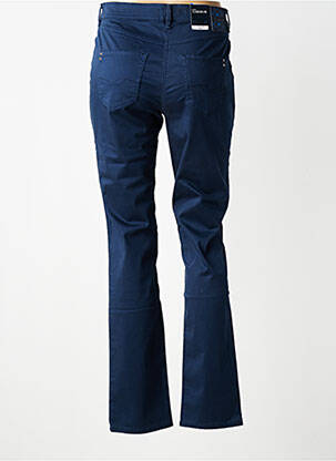Pantalon slim țesătură poplin mărime normală albastru GARDEUR femeie