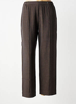 Pantalon drept țesătură crep mărime normală maro YERSE femeie