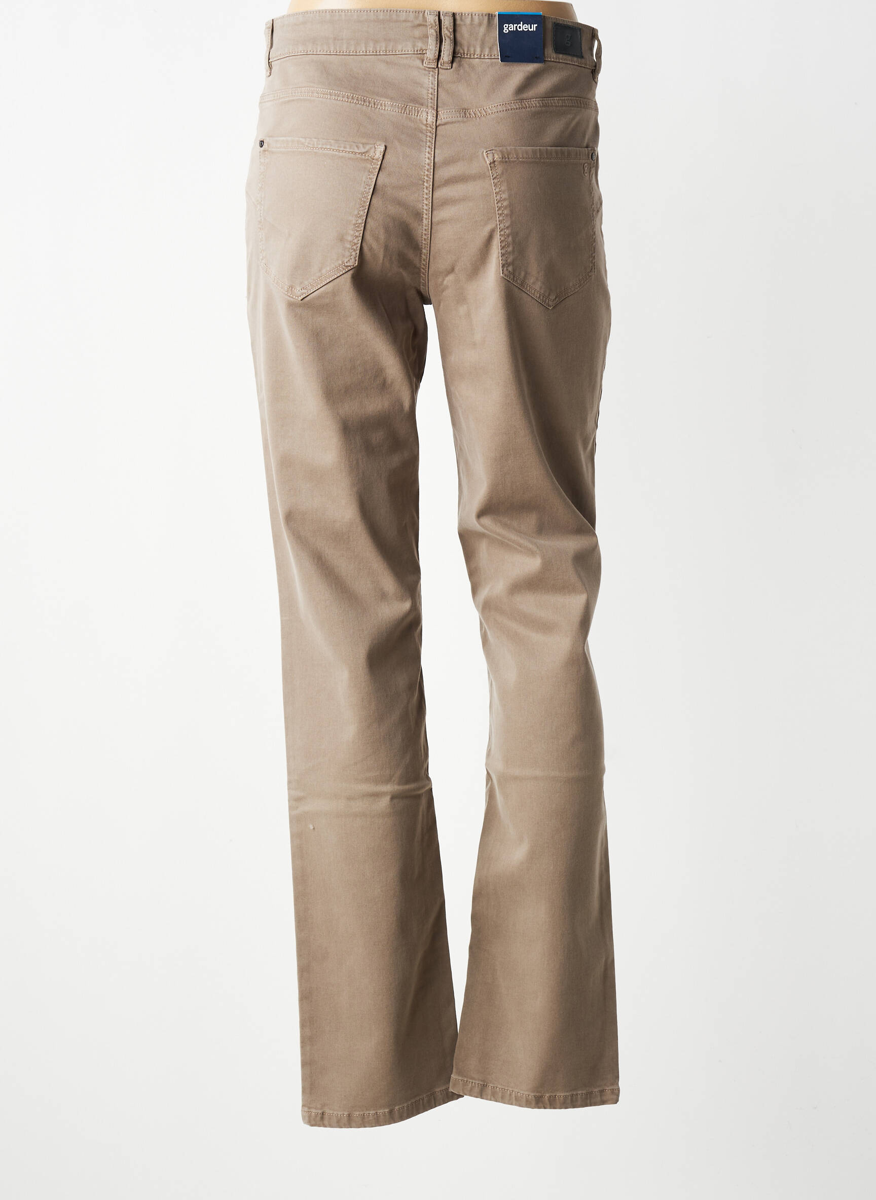 Pantalon slim țesătură poplin mărime normală maro GARDEUR femeie