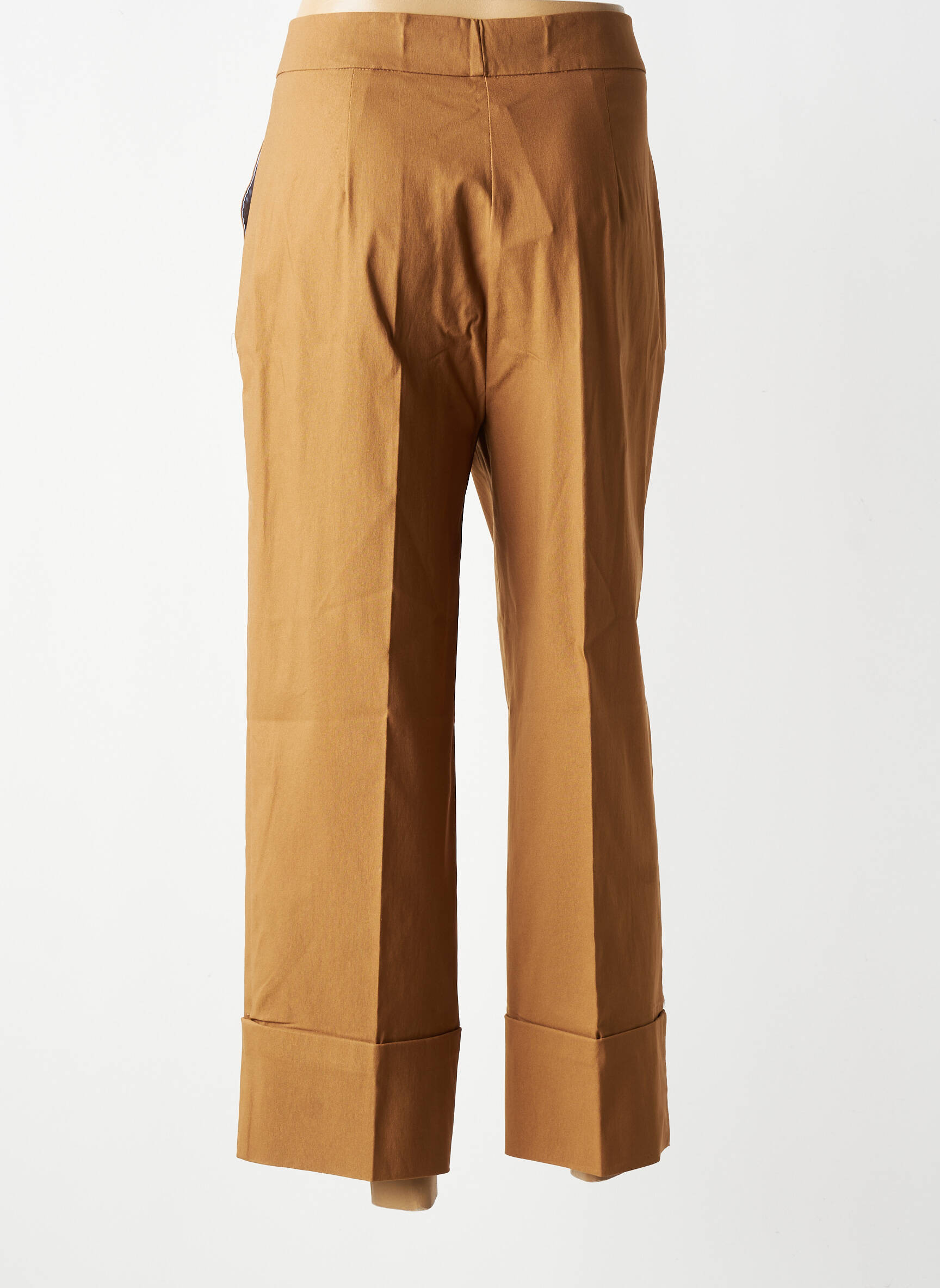 Pantalon 7/8 elasticitate mărime normală maro MARIA BELLENTANI femeie