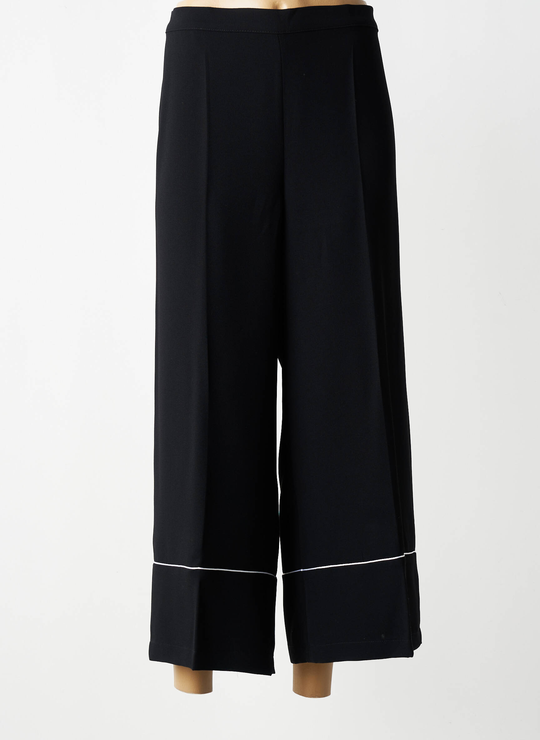 Pantalon 7/8 talie elastică mărime normală negru DIANA GALLESI femeie