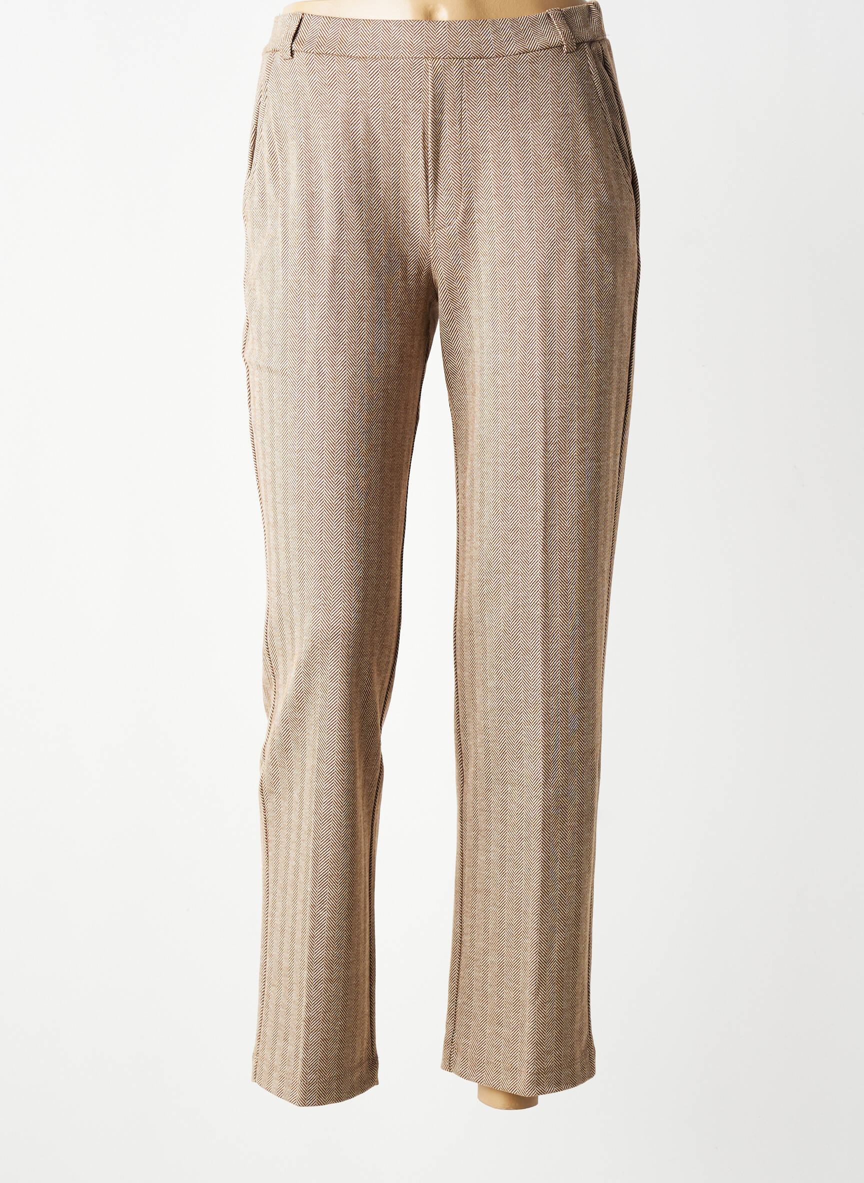 Pantalon 7/8 elasticitate mărime normală maro YERSE femeie