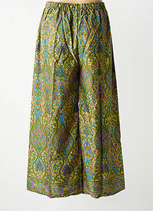 Pantalon larg croială fluidă verde SINOE BY BAMBOO'S femeie