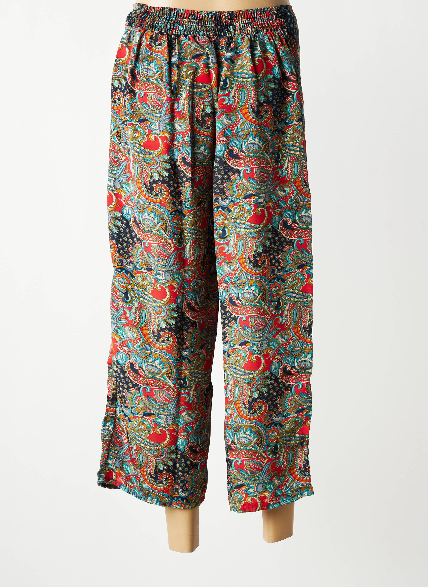 Pantalon 7/8 talie elastică mărime normală roșu SINOE BY BAMBOO'S femeie