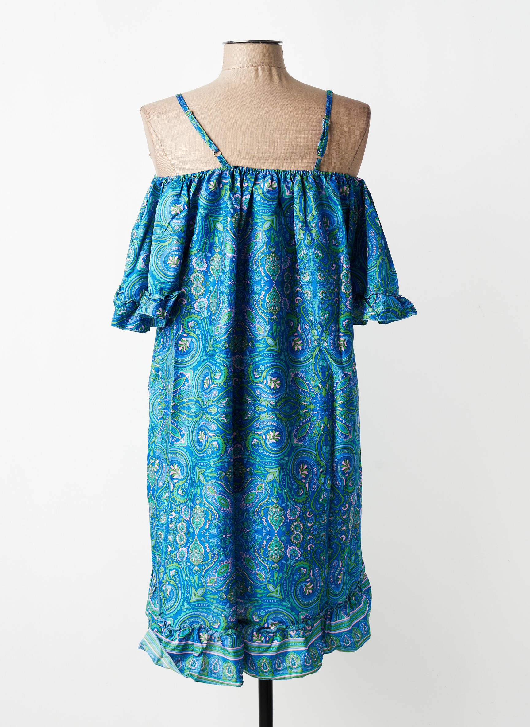 Rochie midi croială fluidă bretele subțiri albastru SINOE BY BAMBOO'S femeie
