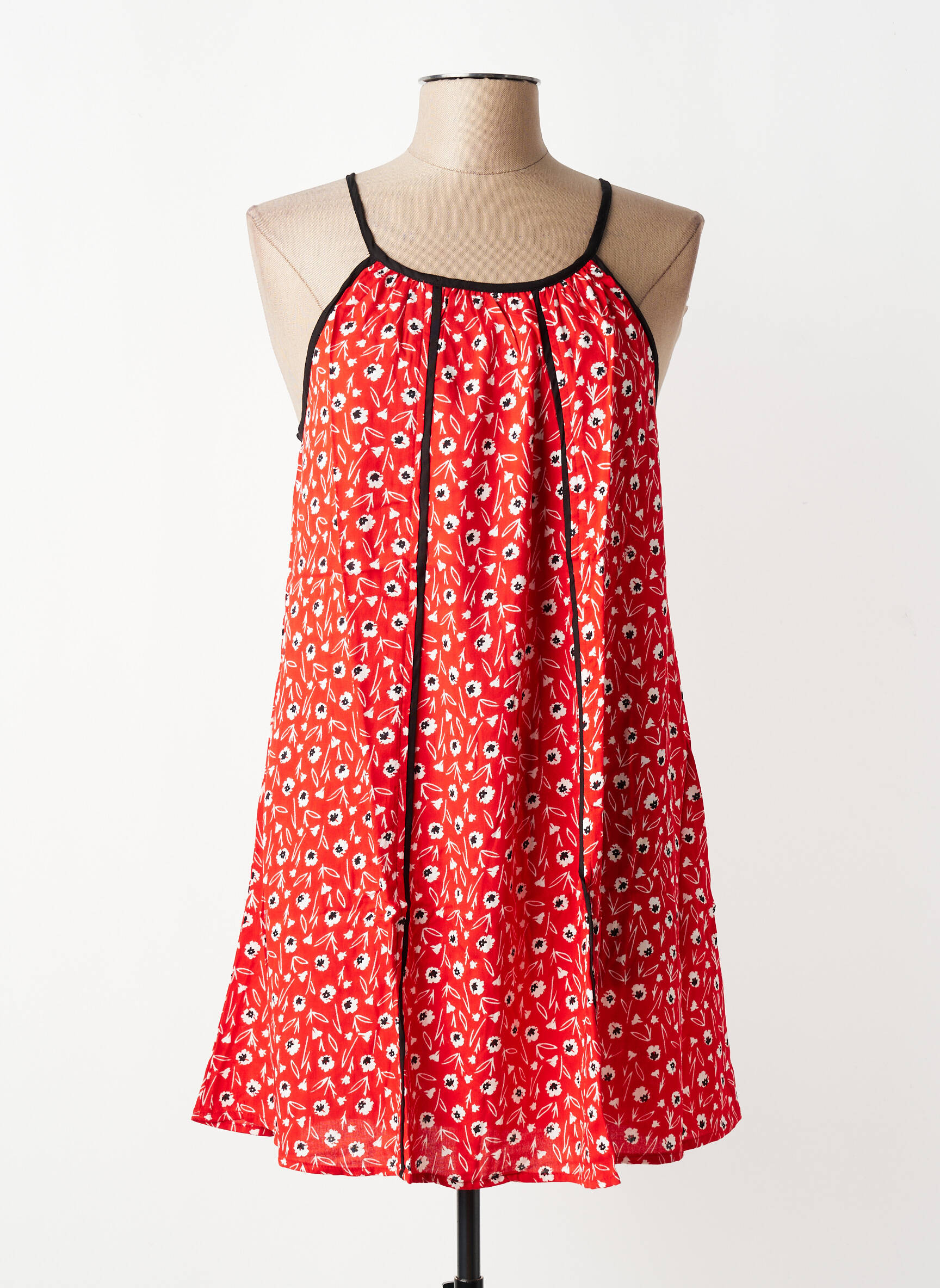 Rochie scurtă imprimeu floral bretele subțiri roșu SINOE BY BAMBOO'S femeie