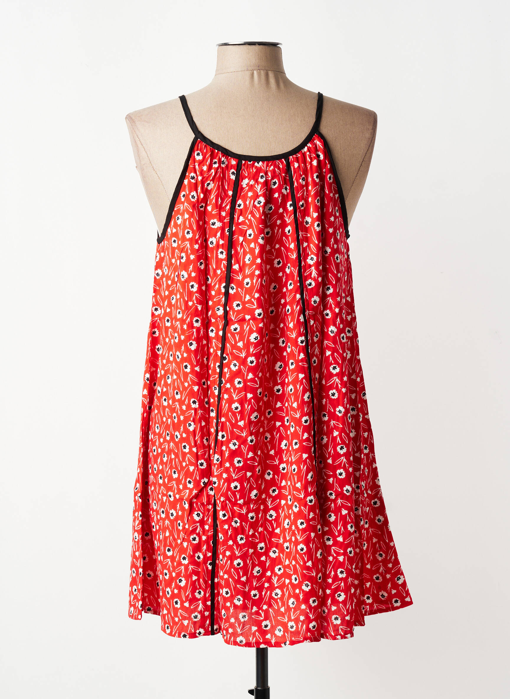 Rochie scurtă imprimeu floral bretele subțiri roșu SINOE BY BAMBOO'S femeie