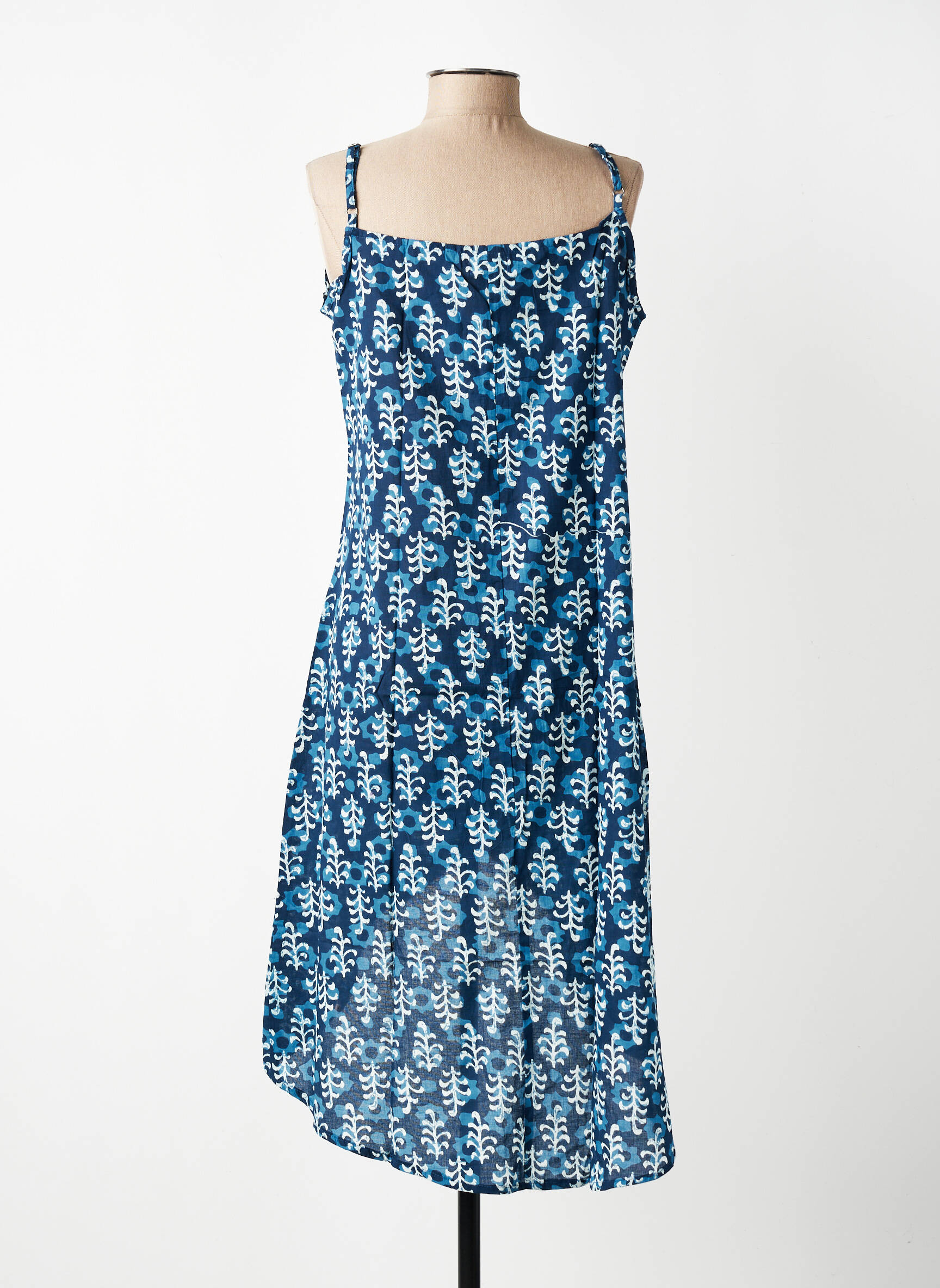 Rochie midi imprimeu fantezie bretele subțiri albastru SINOE BY BAMBOO'S femeie
