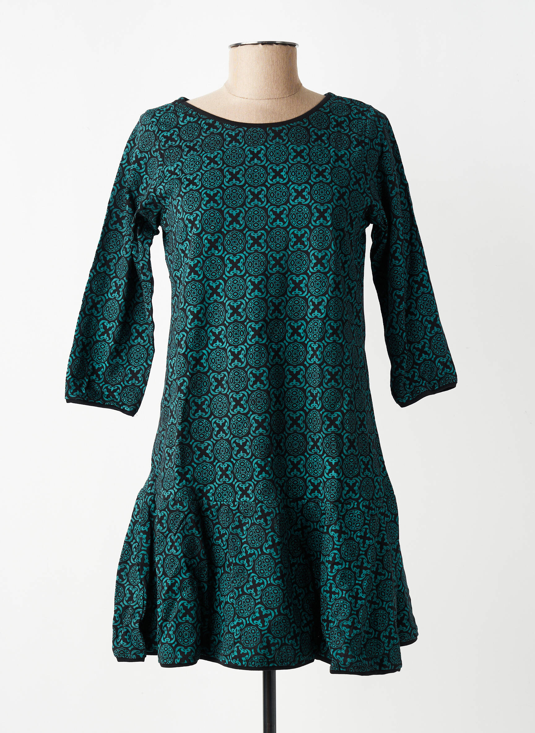 Rochie scurtă mâneci 3/4 mâneci 3/4 negru BAMBOO'S femeie