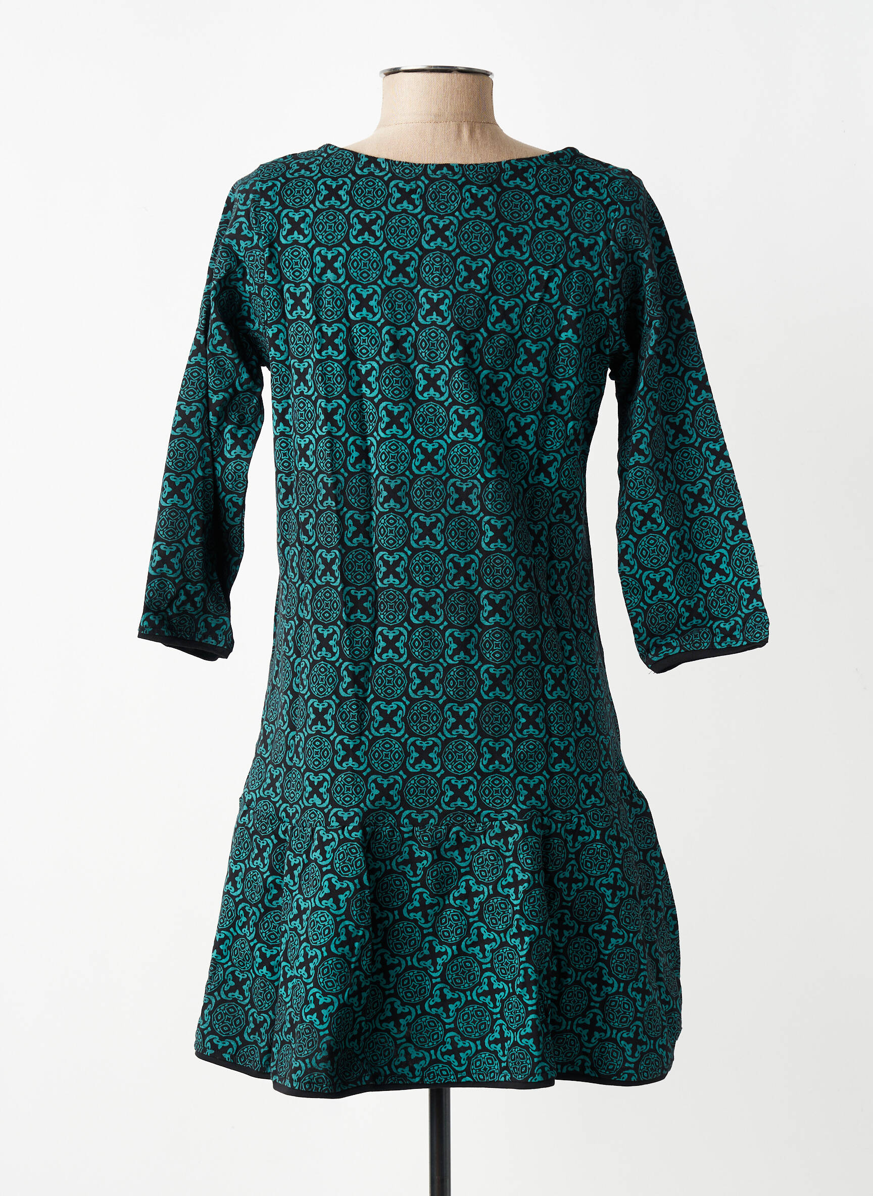 Rochie scurtă mâneci 3/4 mâneci 3/4 negru BAMBOO'S femeie