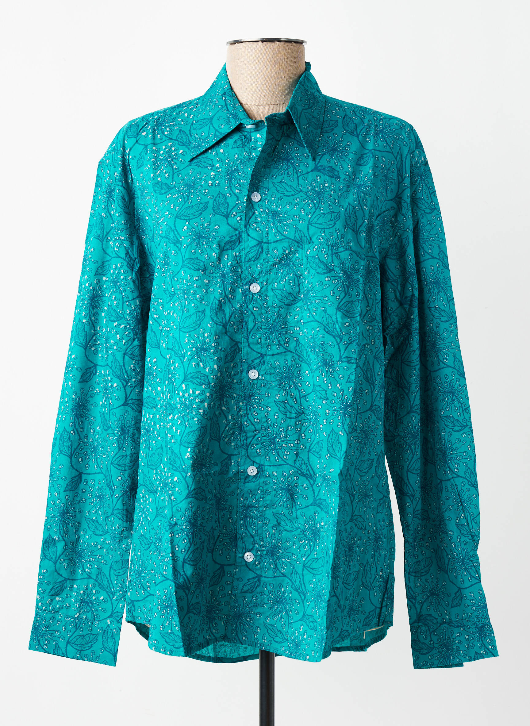 Cămașă imprimeu floral mâneci lungi verde SINOE BY BAMBOO'S femeie
