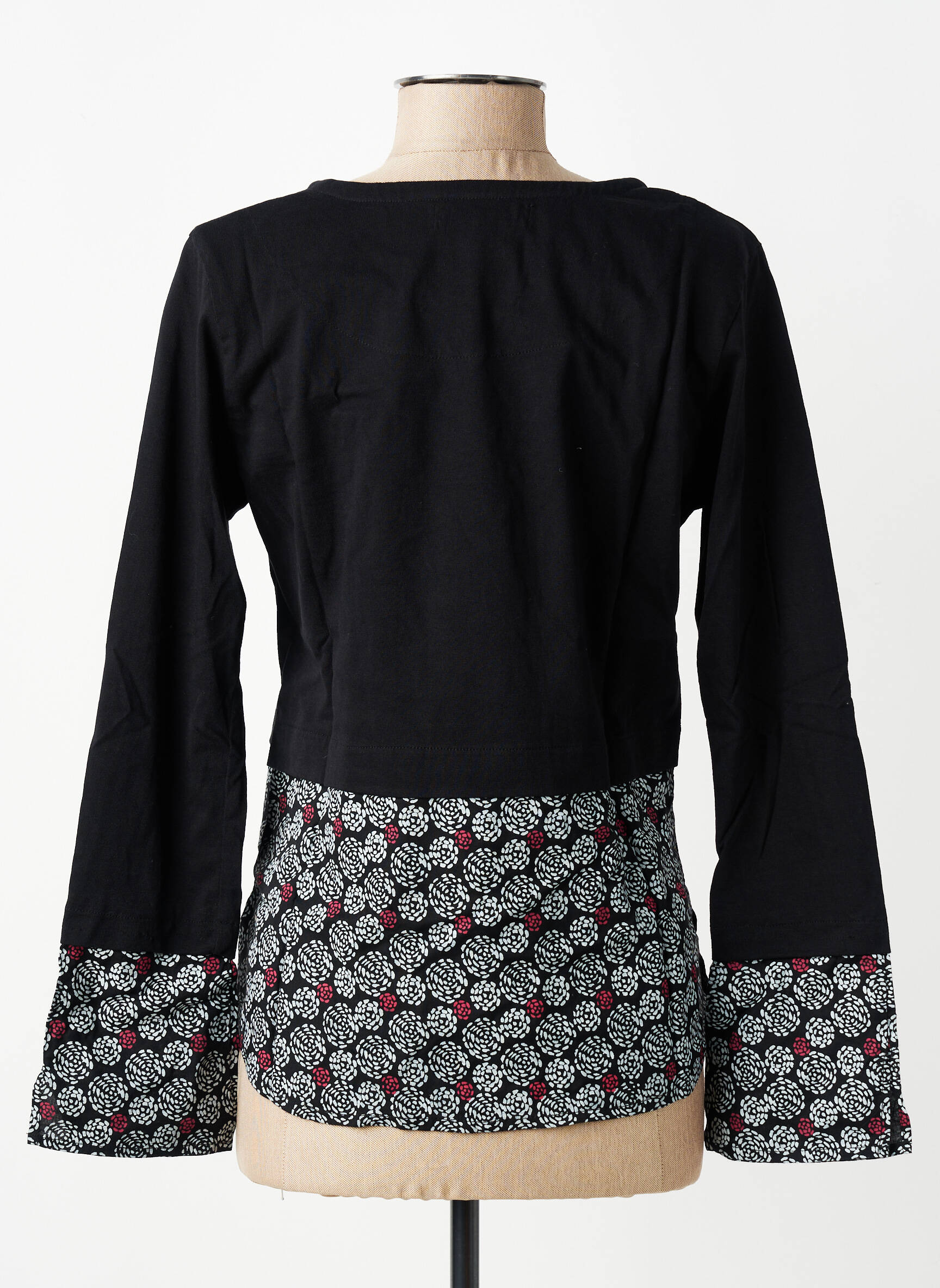 Tricou mâneci lungi mâneci lungi negru BAMBOO'S femeie