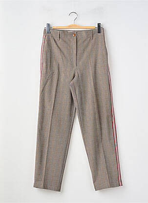 Pantalon chino broderie galoni laterali mărime normală maro ESSENTIEL ANTWERP femeie