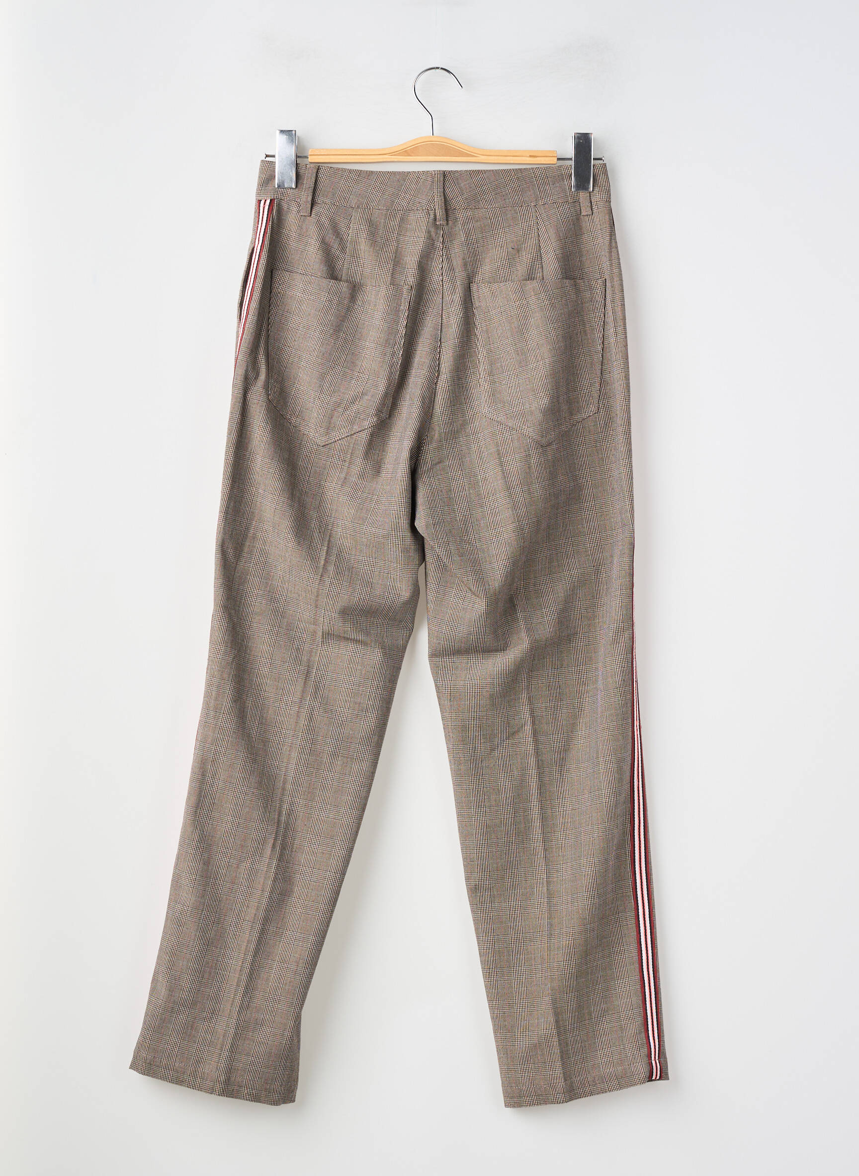 Pantalon chino broderie galoni laterali mărime normală maro ESSENTIEL ANTWERP femeie