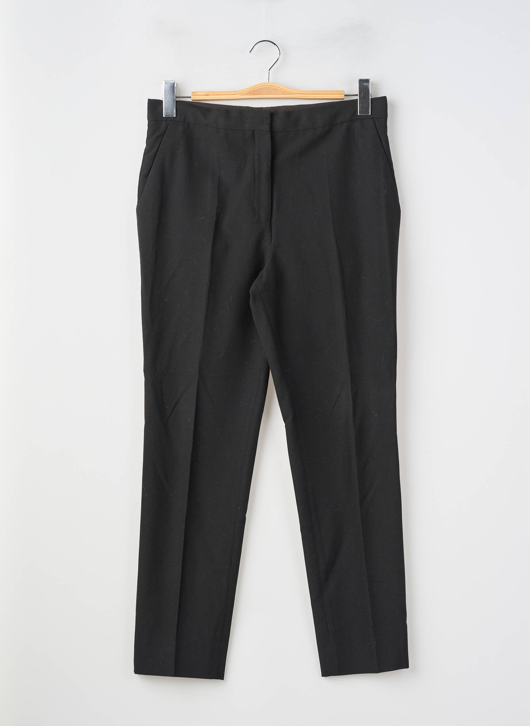 Pantalon chino închidere cu fermoar sub clapetă cu cârlig mărime normală negru BY MALENE BIRGER femeie