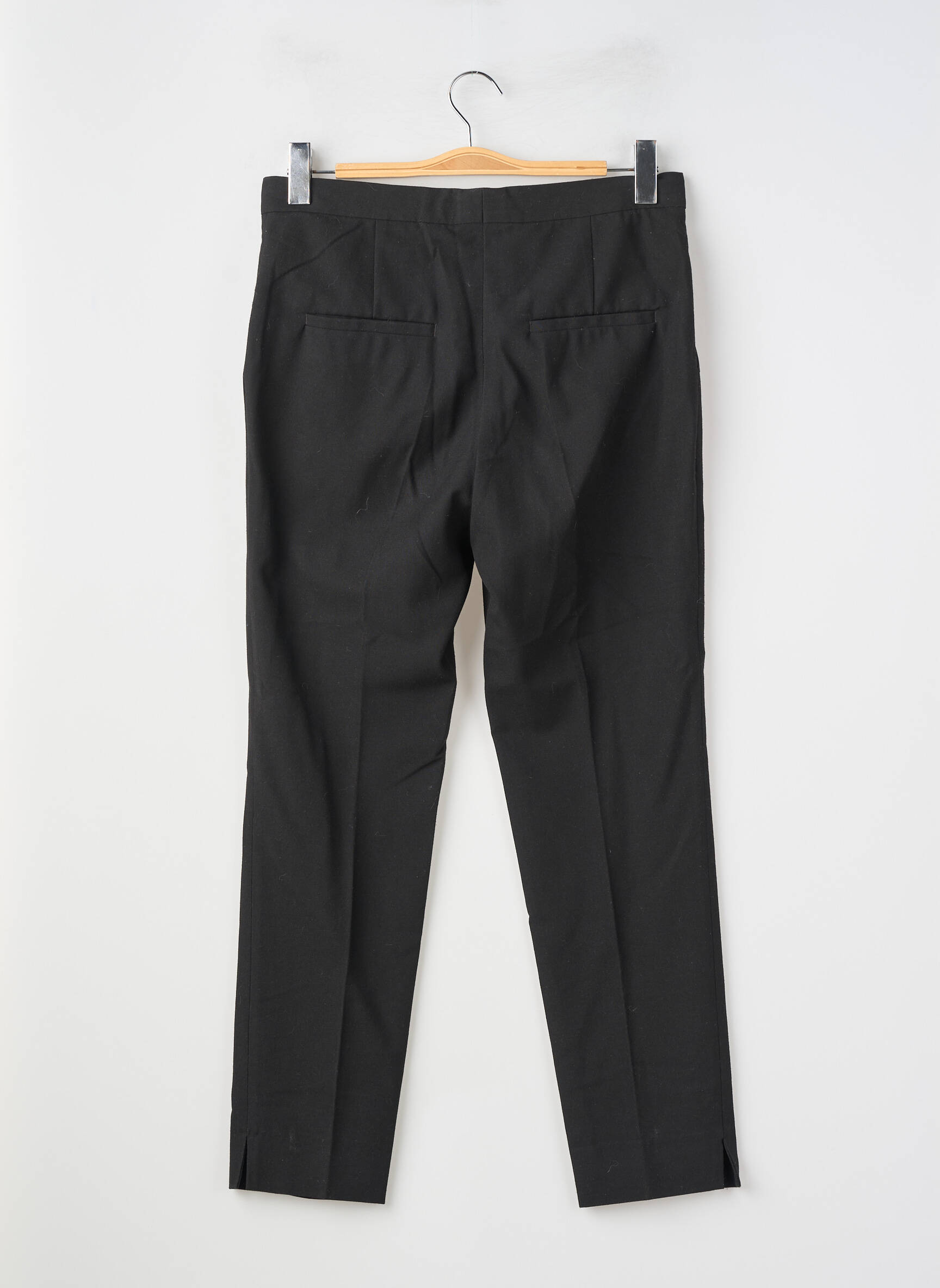 Pantalon chino închidere cu fermoar sub clapetă cu cârlig mărime normală negru BY MALENE BIRGER femeie