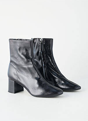 Botine/ghete material neted toc de 4 la 6 cm negru MANGO femeie