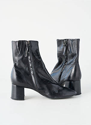 Botine/ghete material neted toc de 4 la 6 cm negru MANGO femeie
